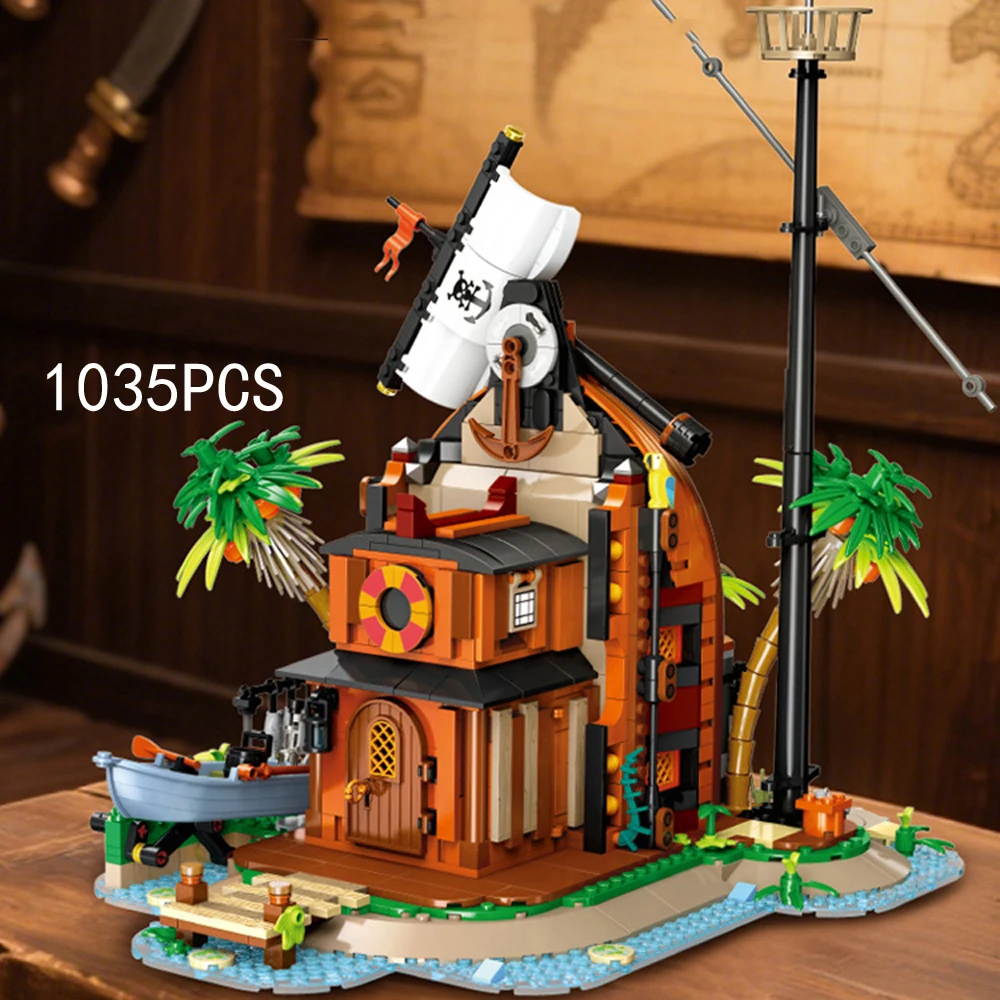 

Креативные конструкторы: Модели-блоки «Пиратский корабль» из серии «Карибские мори» — развивающие игрушки для подарков