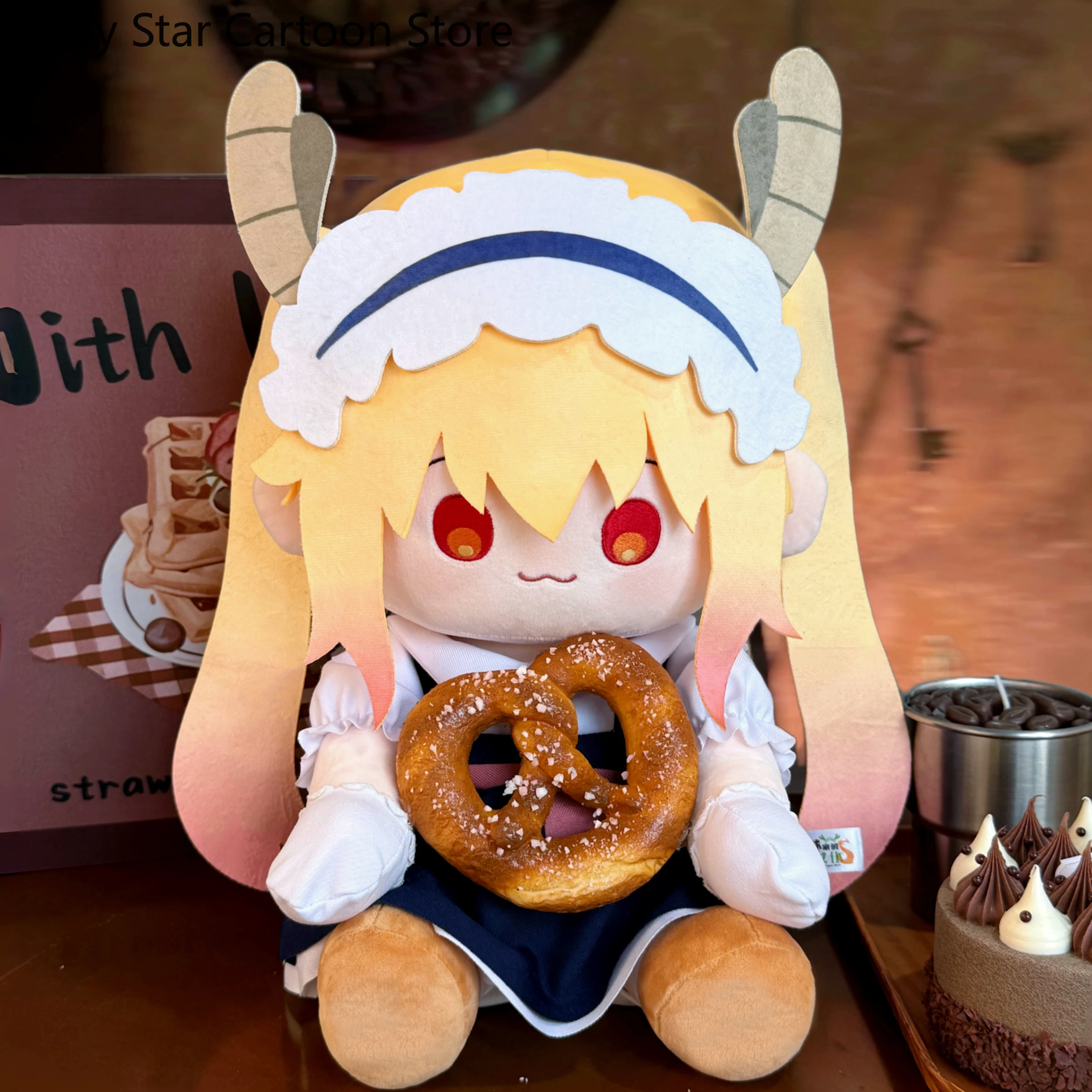 أنيمي الرسوم المتحركة الرسمية لخادمة التنين كوباياشي ‌   وسادة تغيير الملابس على شكل شخصية الجلوس الناعمة مقاس 30 سم هدية الهالوين