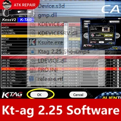 Diagnostic Software Kt-ag 2.25 with Crack 1996-2016 Car Truck ECU Work with KT-AG V7.020 Fix RSA Error/Pcr 2.1 Unlock Corrected