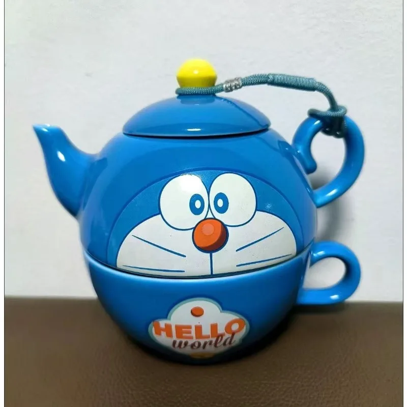

Anime Doraemon Cooking Teapot Ceramic Single Pot Cup with Filter Tea Set One Pot One Cup Creative Exquisite Cartoon Set Gift