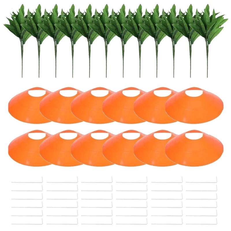 

Pack of 12 Festival Easter Carrot Garden Stake Foams Carrot for Outdoor Spring