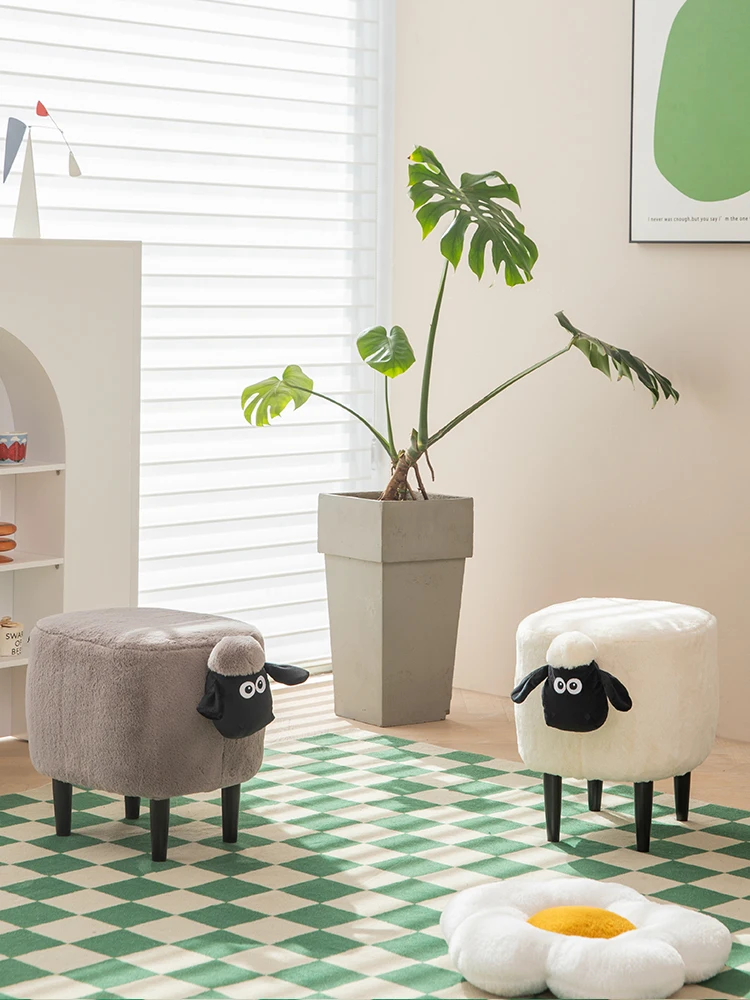 Animal changing shoes stool lamb Shawn children's toy stool household low stool baby sitting stool entrance porch stool