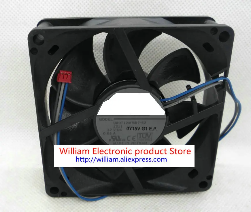 

New Original 80*80*25MM 12v 0.08a U80t12mmb7-52 for Projector Cooling Fan