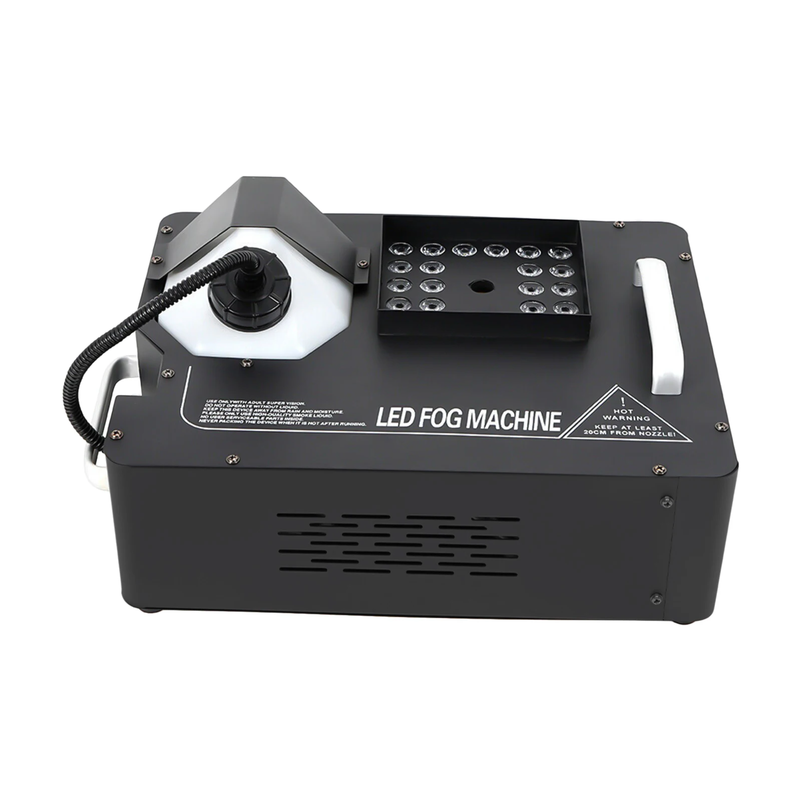 LED-mistmachine voor feest, DMX draadloze DJ Stage Smoke Fogger, 24 RGB LED, 3in 1, 1500W