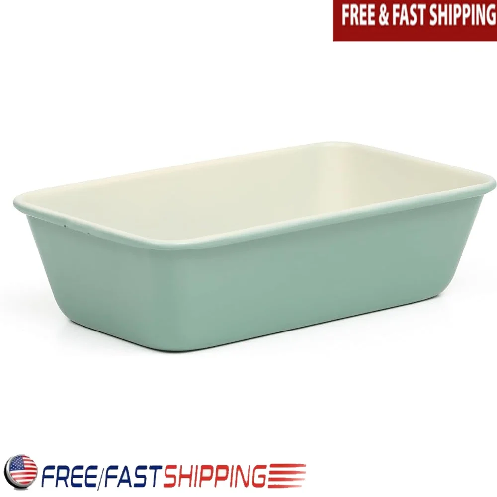 

9 Inch Nonstick Carbon Steel Loaf Pan Deep Rectangular Baking Mold Quick Heat Response Warp Resistant Easy Clean Oven Safe