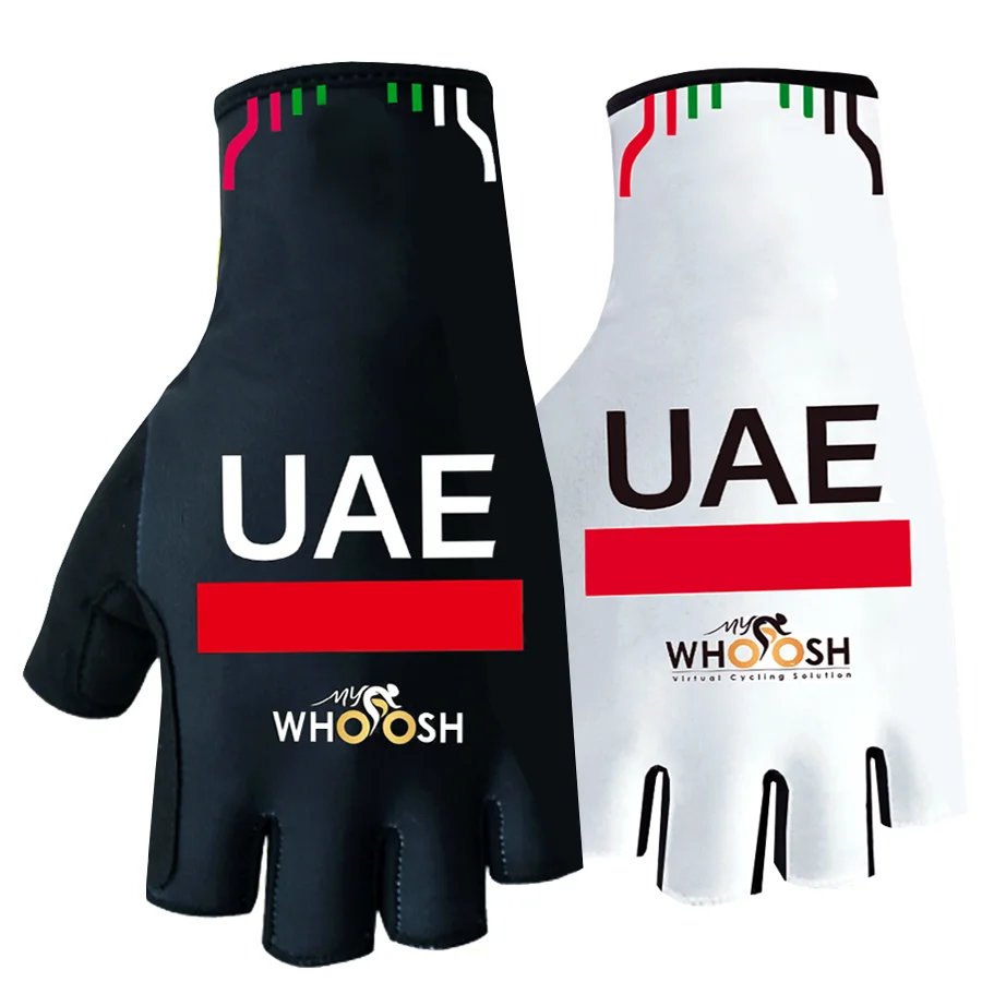 Rękawiczki rowerowe Team UAE 2025 Half Finger Mężczyźni Kobiety Ropa Rękawiczki do roweru szosowego Bieganie Fitness Siłownia Jazda Rękawiczki