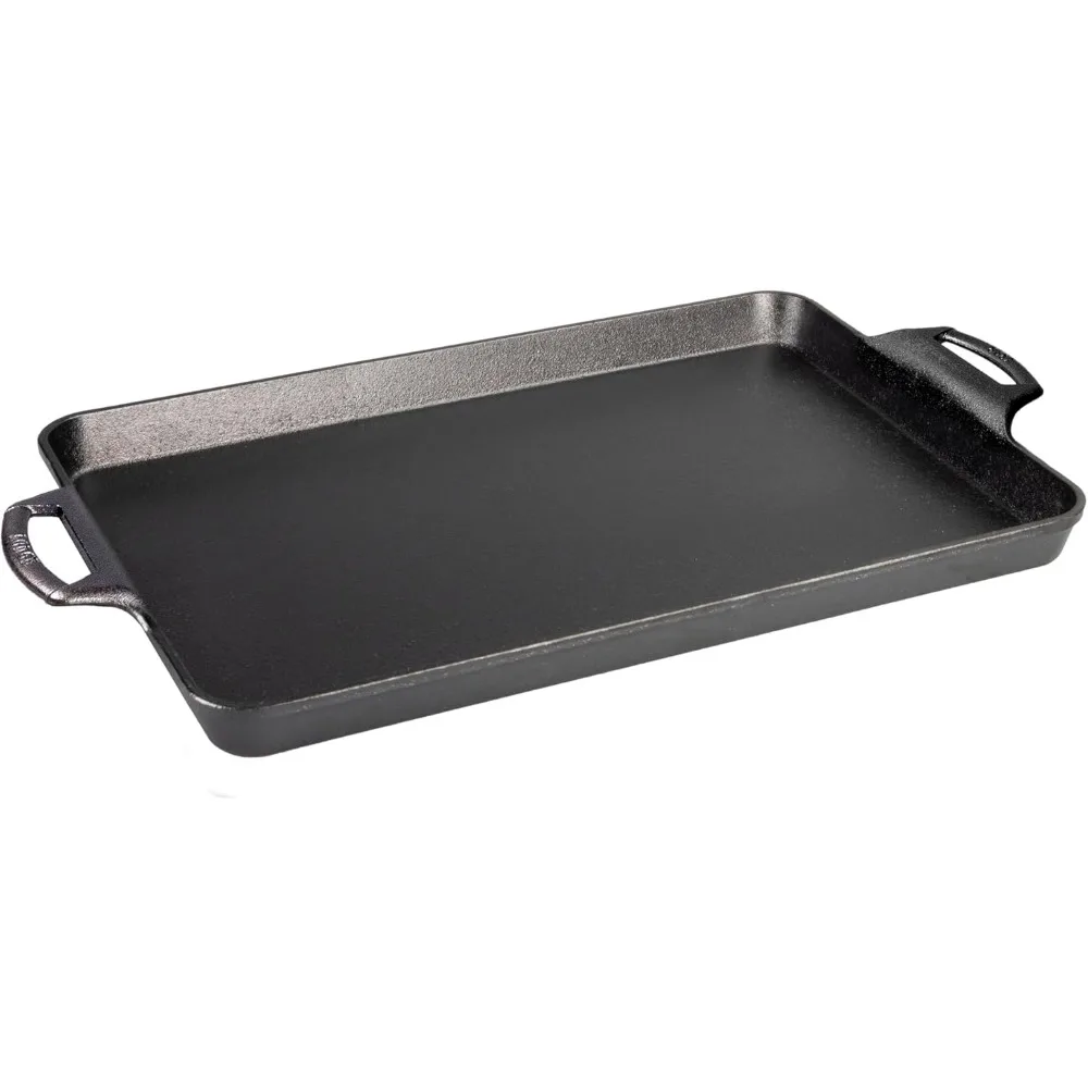 

Heavy Duty Cast Iron Baking Pan for Perfect Homemade Bread and Pizza, Pre-Seasoned and Durable