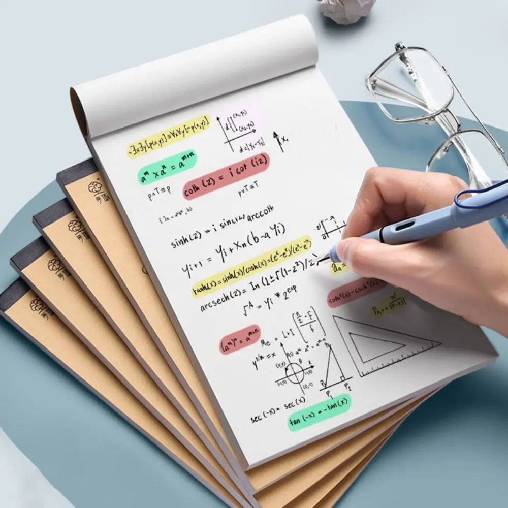 50/100 Sheets Simple Partition/Blank Draft Paper Tearable Thickened Rough Book Math Arithmetic Paper Student