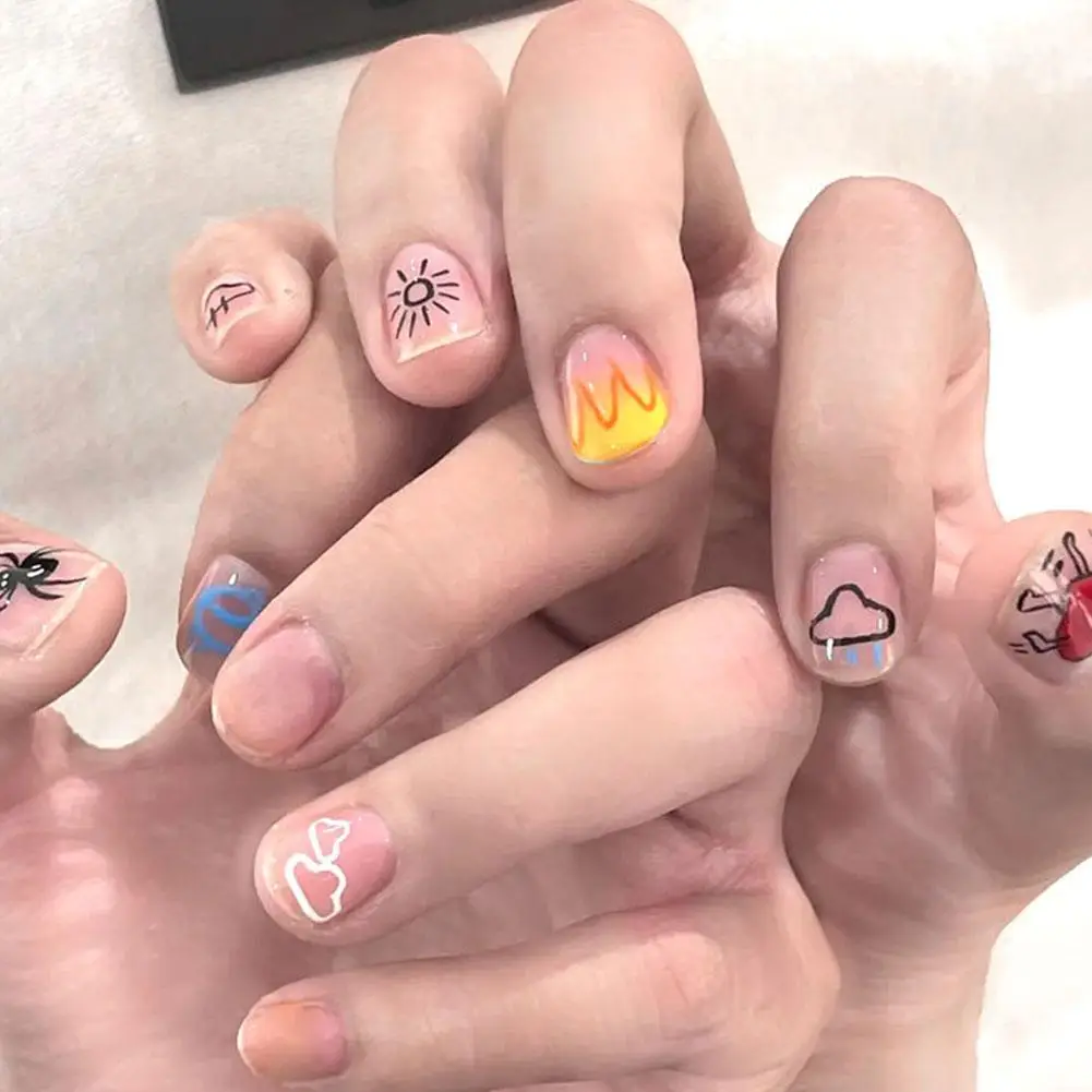 12Pcs/Box Nail Art Drawing Graffiti Pen Gel Pencil 0.5mm Waterproof Painting Liner Brush Quick-dry Nail Marker DIY Manicure