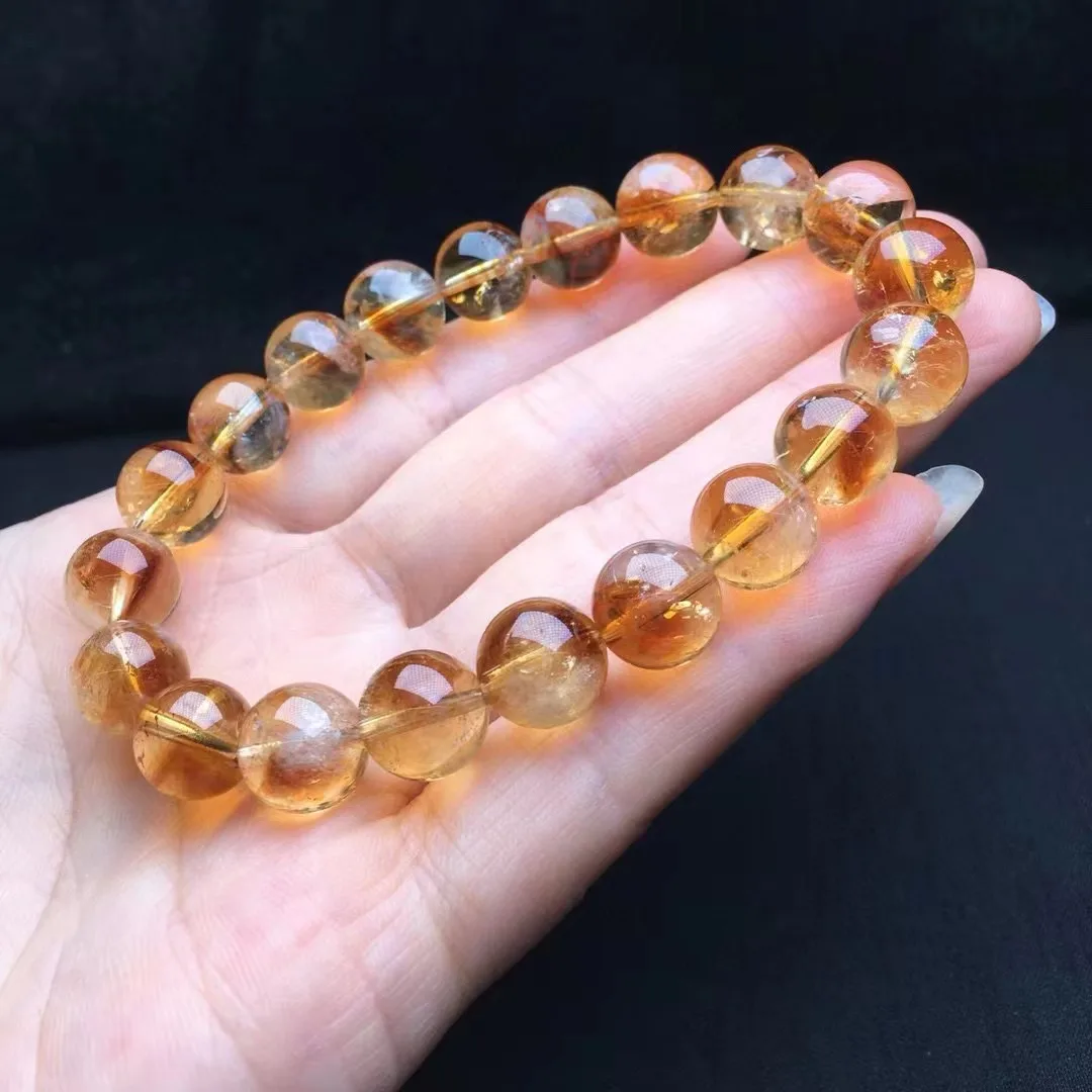 Unit One Bracelet 10mm Cost Effective Natural Yellow Mountain Quartz Crystal Healing Bead Bracelet