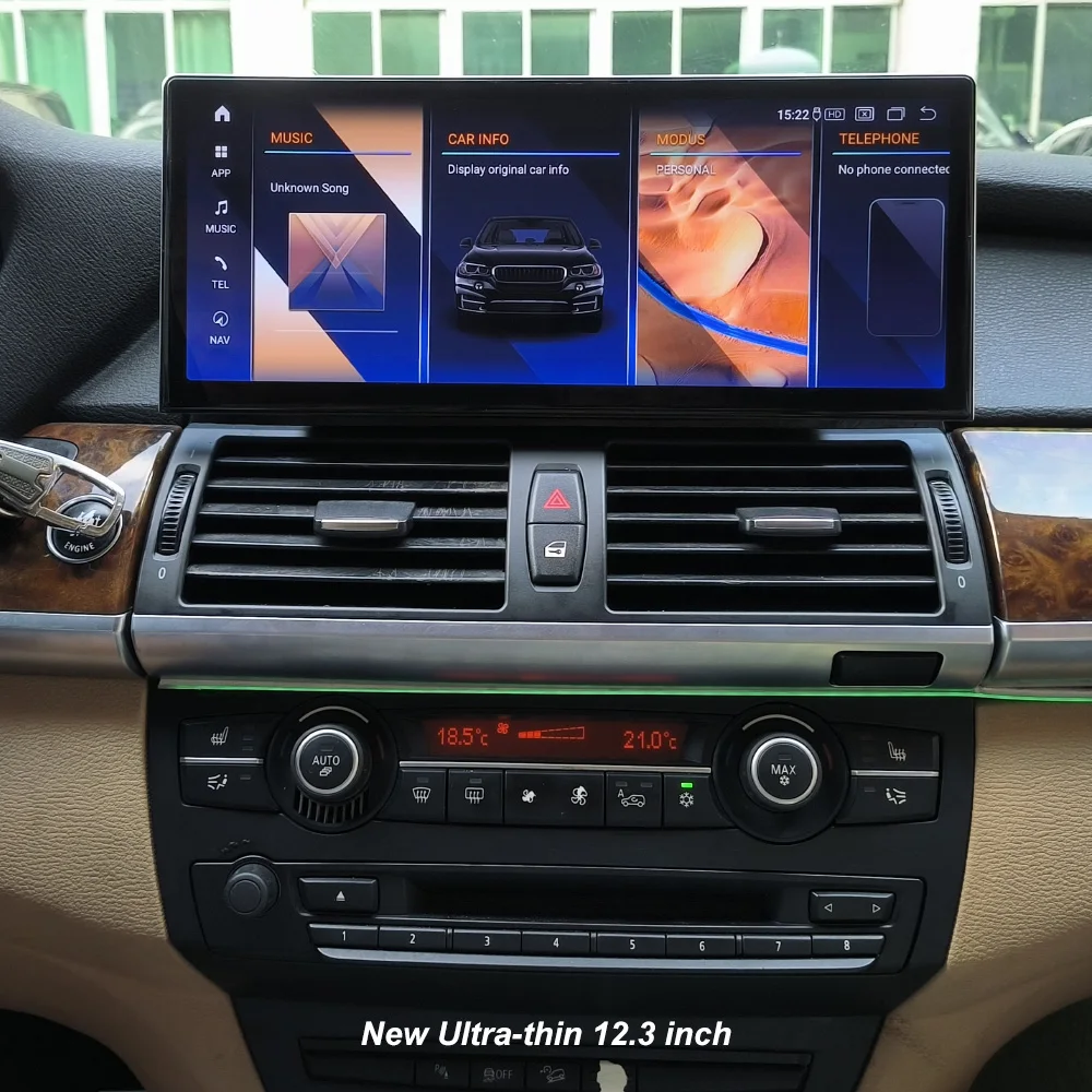 685 12.3 10.25 x5 x6 e70 e71 CCC CIC Android 14 HD 1920x720 Car Video Player Multimedia Built-in GPS WiFi 4G LTE Google GPS Map
