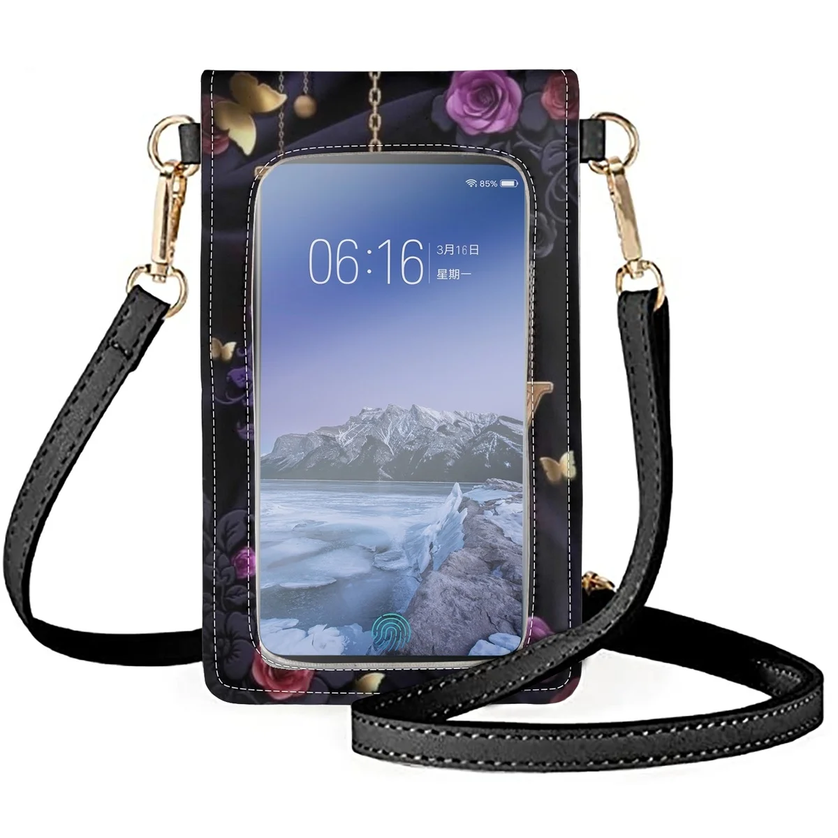 FORUDESIGNS Eternal Love Theme Mobile Phone Bag Anti-friction Noble Luxury Diagonal Bag One Shoulder Ladies Versatile Daily