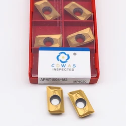 10PCS APMT1604 M2 MP1020 Carbide Inserts End Mill Turning Tool APMT 1604 Milling Blade CNC Metal Cutting Tool Lathe Accessories