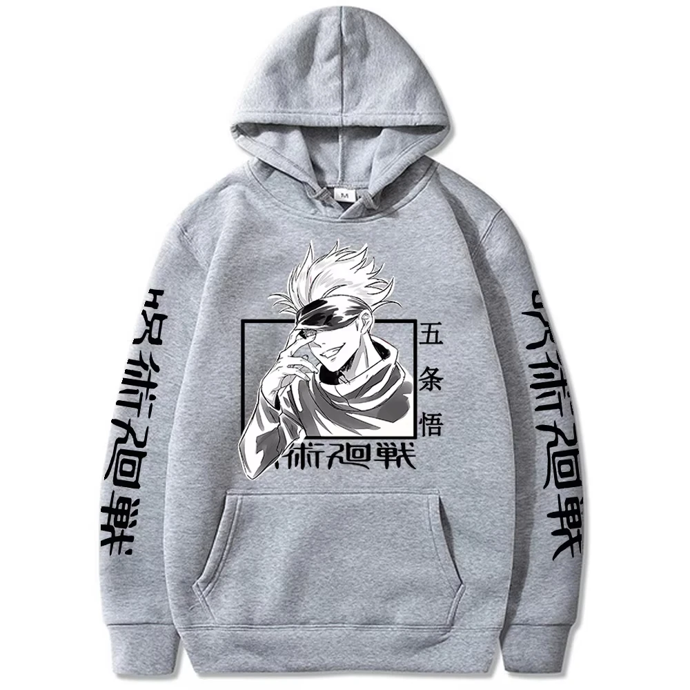 Anime Jujutsu-Kaisen Gojo Satoru Male Fashion Hoodie Harajuku Pullover Tops Man's Woman Sweatshirt Fans Gift