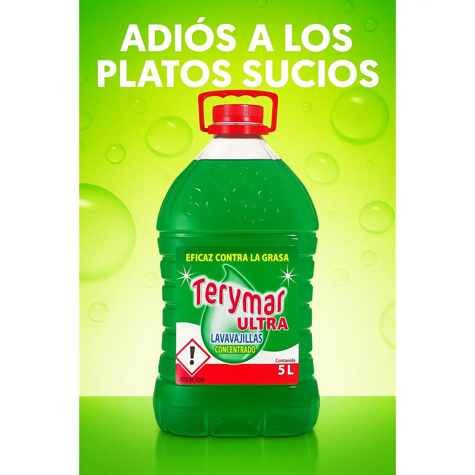 Terymar Ultra Lavavajillas Concentrado 5L — Eficaz Contra la Grasa, Ahorro y Potencia