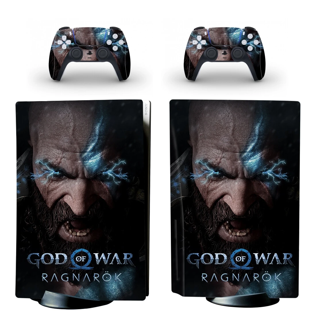 God of War Ragnorak PS5 Disc Skin Sticker decalcomania Cover per Console e controller PS5 Blue Ray Disk Skin Sticker vinile