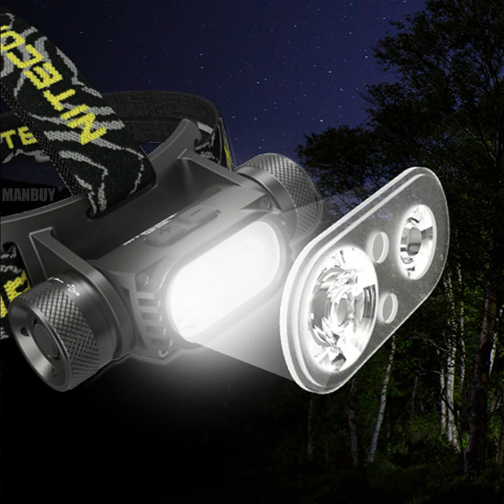 SALE NITECORE HC68 2000 Lumen High Performance Dual Beam E-focus Headlamp Rechargeable 3500mAh Battery Outdoor Camping Headlight