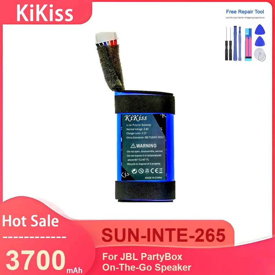 

KiKiss Battery For JBL PartyBox On-The-Go Speaker ,SUN-INTE-265 3700mAh Batteries