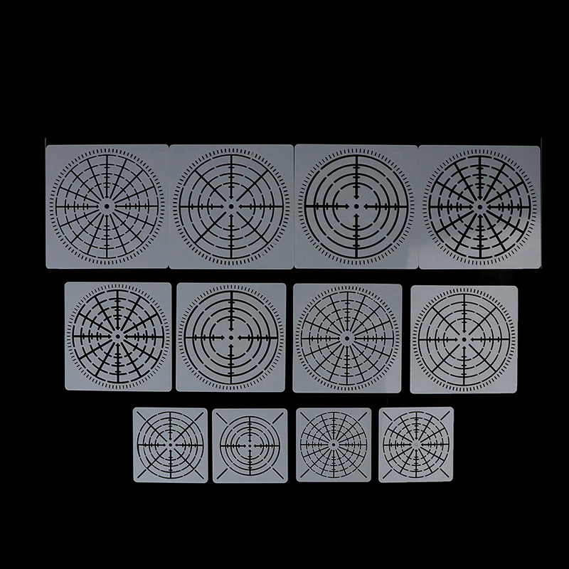 12PCS Reusable Mylar Mandala Dotting Stencils DIY Painting Templates Art Craft Drawing Tools