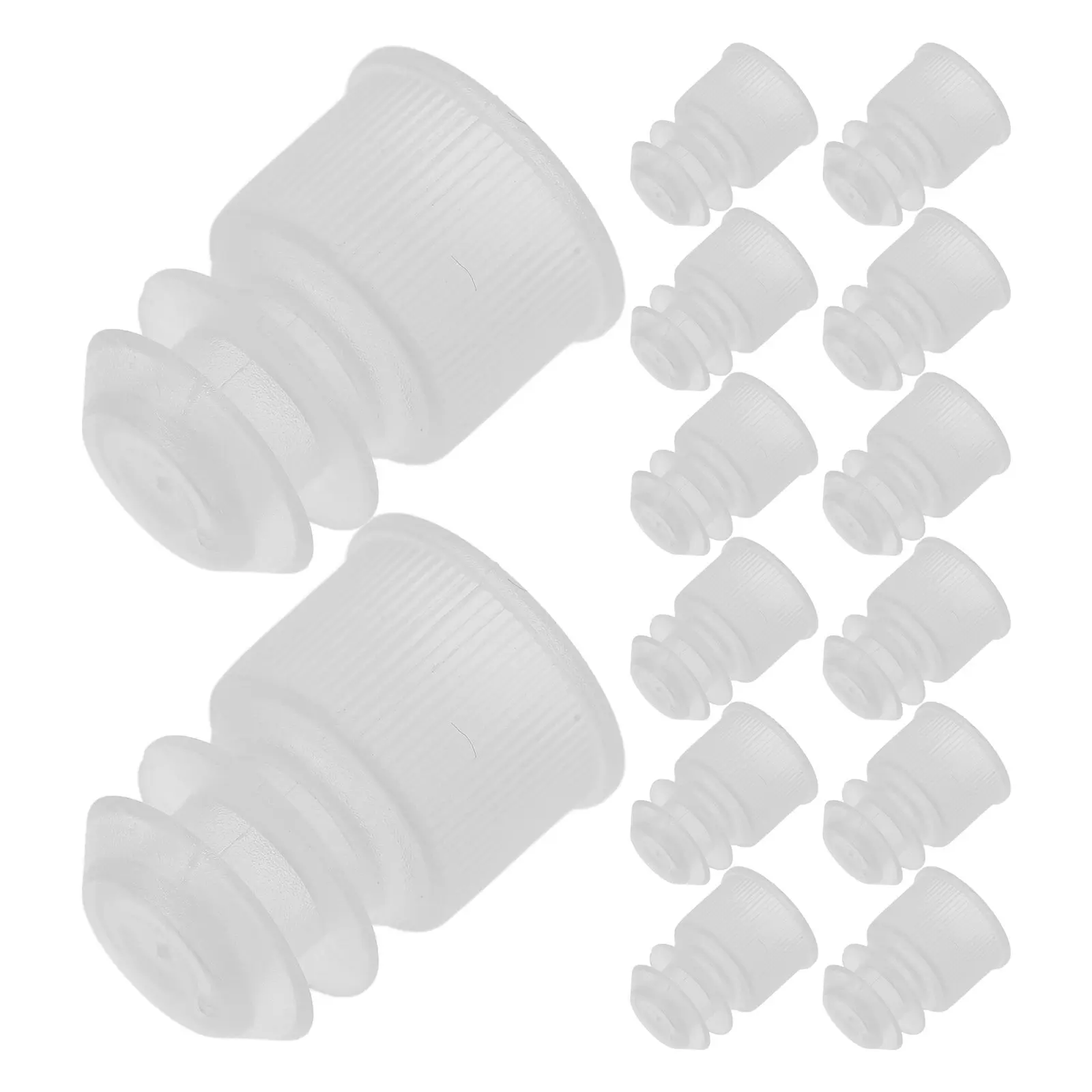100Pcs Test Tube Plugs Lab Stoppers Plastic Winged Sealing Plugs Laboratory Bottle Stoppers Solid Stopper for Experiment Use