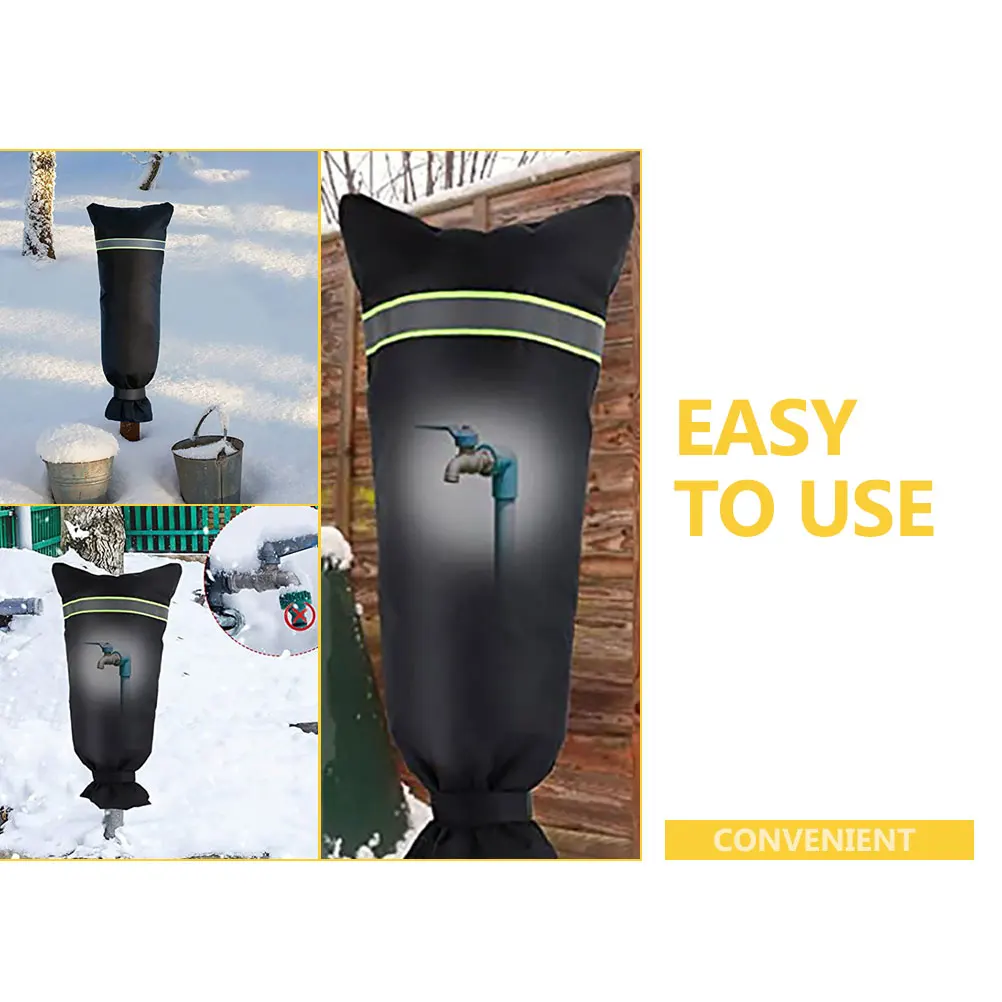 

1PC Faucet Cover Outdoor Winter Protector Frost Proof Spigot Cover Insulated Anti Freeze Garden Hose Bibb Kitchen 210D