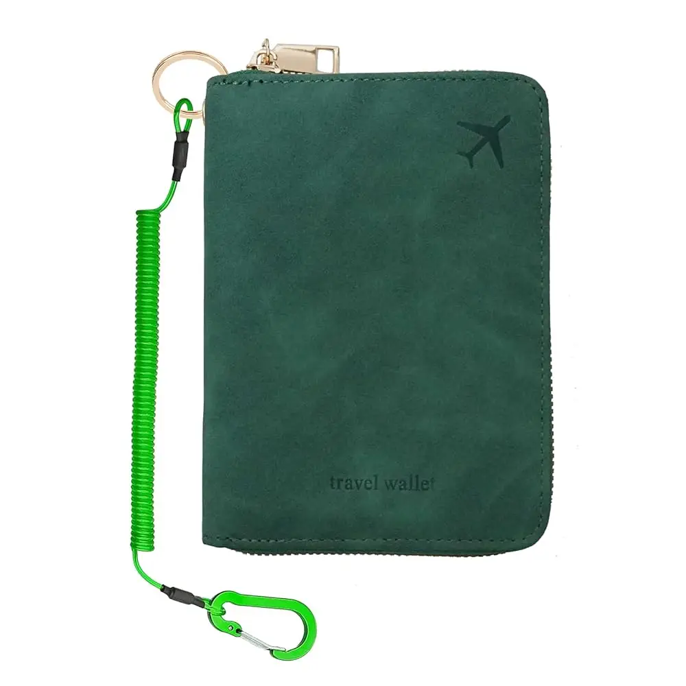 

Держатель для паспорта с ремешком и карабином для предотвращения потери и кражи, RFID-держатель для паспорта для путешествий, обложка для паспорта, Wa