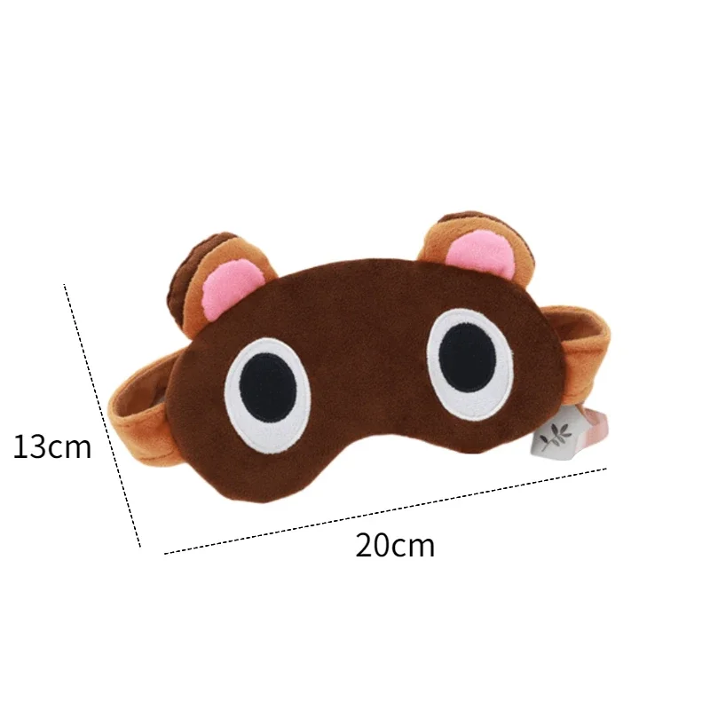 Animal Crossing Sleep Mask Eyeshade Figure Tom Nook Timmy Tommy Cosplay Eyepatch Cute Cartoon Plushes Eye Cover Travel Blindfold