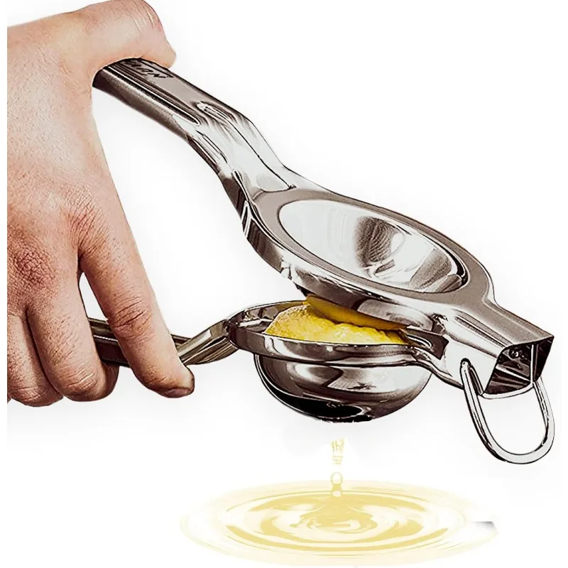 جديد لعصير الليمون وعصير البرتقال أداة مطبخ كبيرة مع حلقة معلقة عصارة ليمون-عصارة حمضيات يدوية كبيرة من الفولاذ المقاوم للصدأ