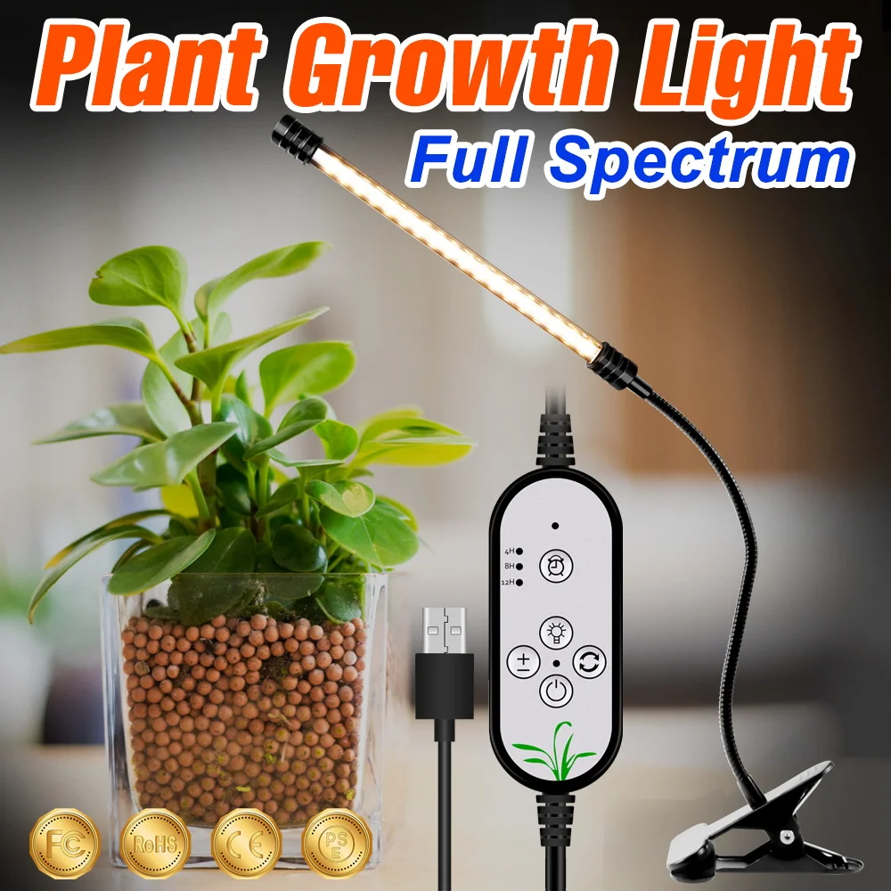 Grow Light LED Full Spectrum Plant Light USB 5V Hydroponics Growing System Phyto Lamp 9W 18W 27W 36W For Succulent Flower Seed