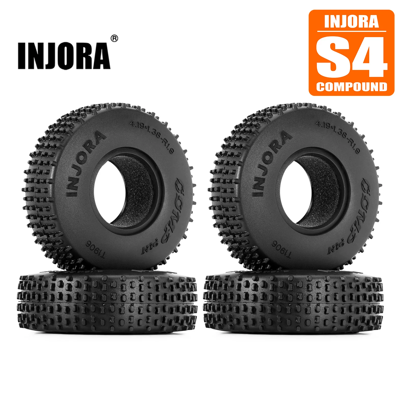 

INJORA 1.9" Comp Pins Tire for 1/10 RC Crawler Rock Buggy TRX4 SCX10 Pro Capra Gen8 VS4-10 (T1906)