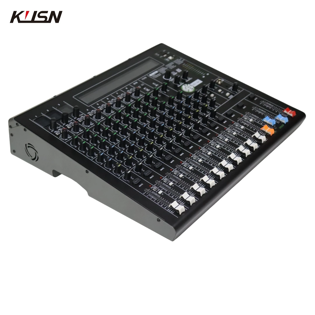 12 Channel 99 DSP Audio Mixer Professional Noise Gate Conference Audio Mixing Soundcraft Sound Power Console with Bluetooth