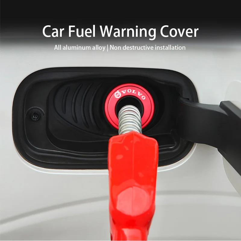 فولفو غطاء خزان الوقود الوقود تحذير ملصقات معدنية اكسسوارات لفولفو XC90 V90 V60 XC60 V40 S80 S60 S90 C40 XC40 V70 XC70 C30