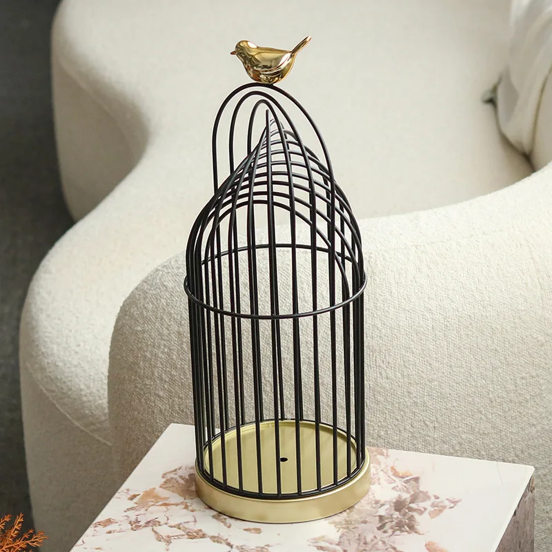 New Chinese-style bird cage ornament model room living room study desktop office classical light luxury soft decoration handicra