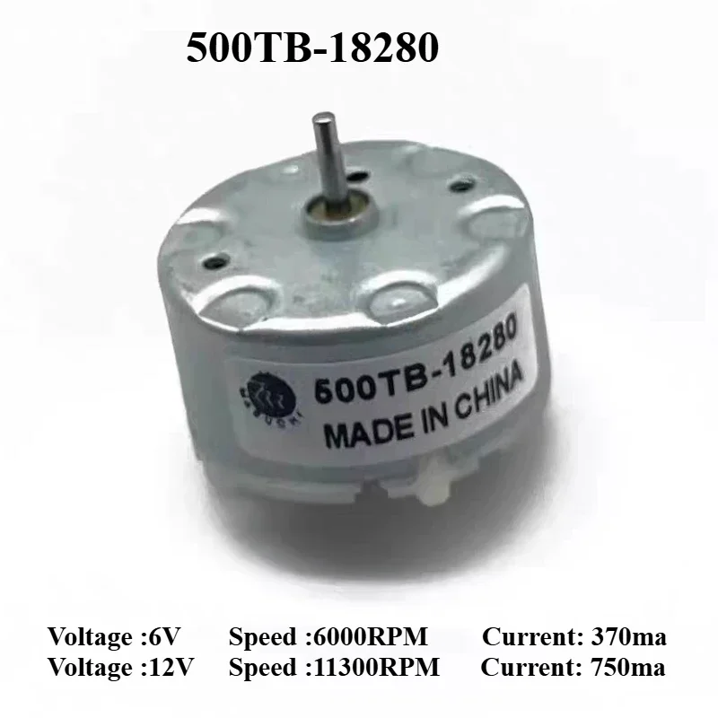 RF-500TB-12560/14415/18280 Mini 500 Electric Motor Micro 32MM Round Spindle Motor DC 6V 12V 5700RPM Presious Metal Brush Motor