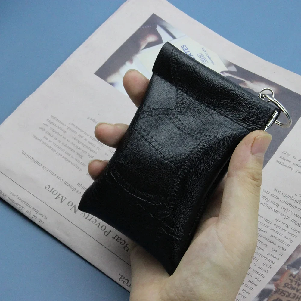 

New Fashion Leather Long Pocket Key Wallet Keyring Coin Purse Women Men Small Short Money Change Bag Little Card Holder