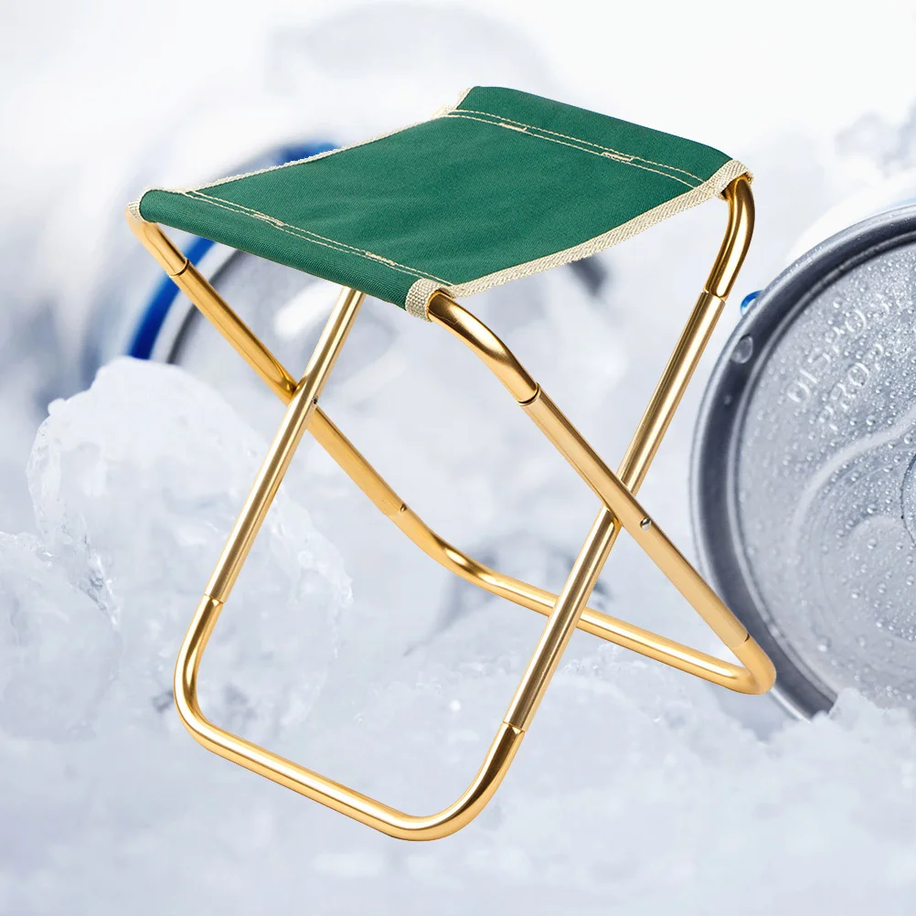 

Folding Stool Outdoor Portable Lightweight Aluminum Alloy Chair For Hiking Fishing Travel Beach Camping Picnic Green