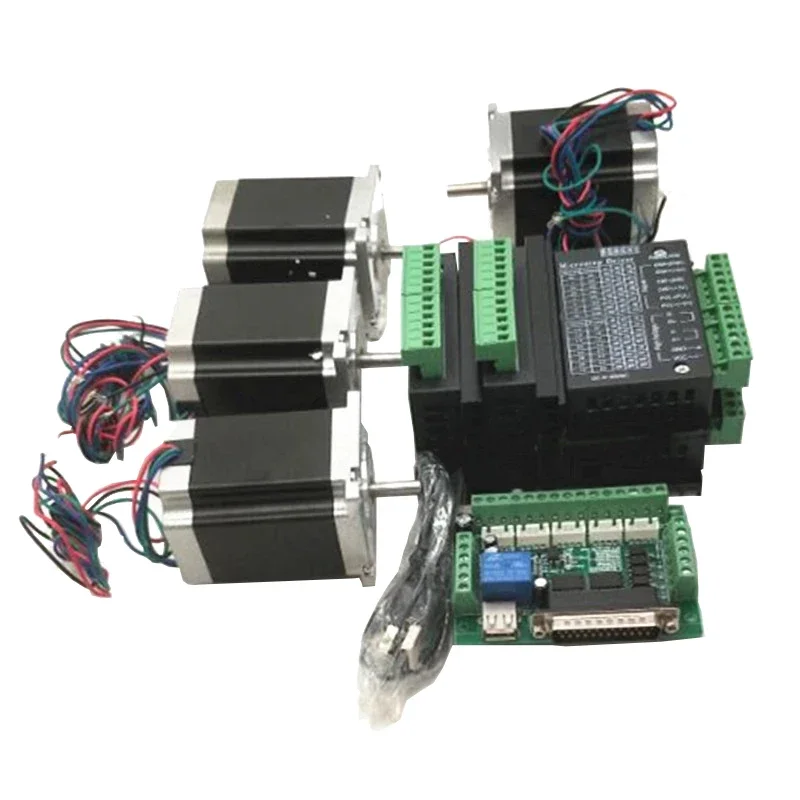 

4-axis Kit Stepper Nema 23 1.2N.m Motor Driver TB6600+5 Axis Interface Board+power Supply Cnc Router Parts