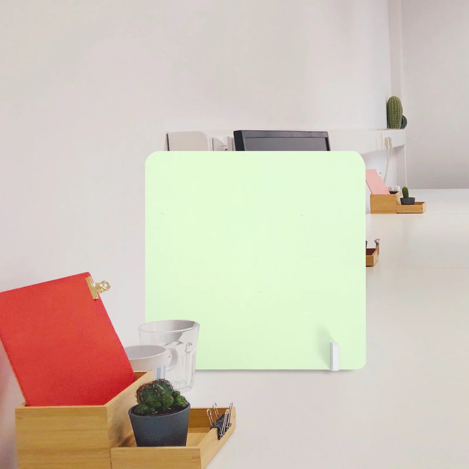 

1Set Protective Sneeze Guard Board Desk Partition Anti-Shatter Impact Resistant Self Standing Shield for Office School Accessory