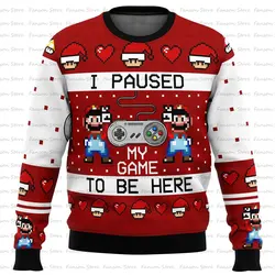 SNES Ugly Christmas Sweater Cartoon Anime Women Men Pullover Tops 2025 New Fashion Couple Hoodie Sweatshirt