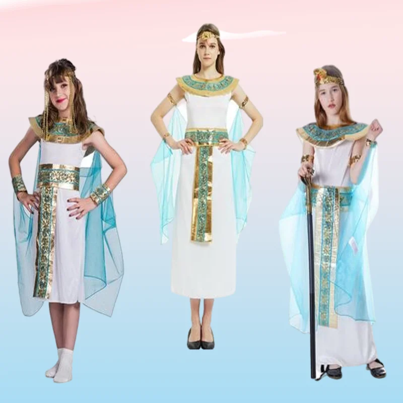 أزياء الهالوين السابق فرعون الملكة الأمير الروماني القديم أداء زي المرأة للمسرح العرقي زي الرقص