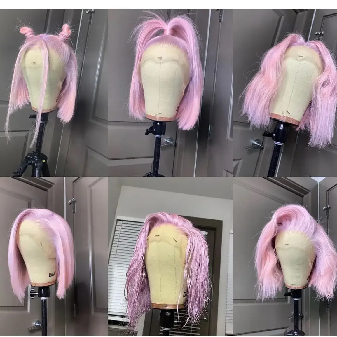 ﻿   شعر مستعار بوب وردي فاتح دانتيل أمامي شعر بشري يرتديها في مأدبة رائع 180% كثافة شعر بشري 100% 13*4 دانتيل أمامي عالي الدقة