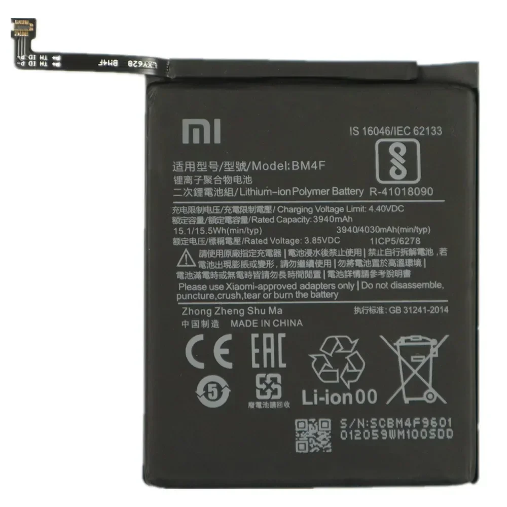 2025 Years BM4F BM3M BM3L 100% Original Battery For Xiaomi Mi 9 Lite Mi9 Lite / Mi 9 SE Mi9 SE / Mi A3 CC9 CC9e Phone Battery