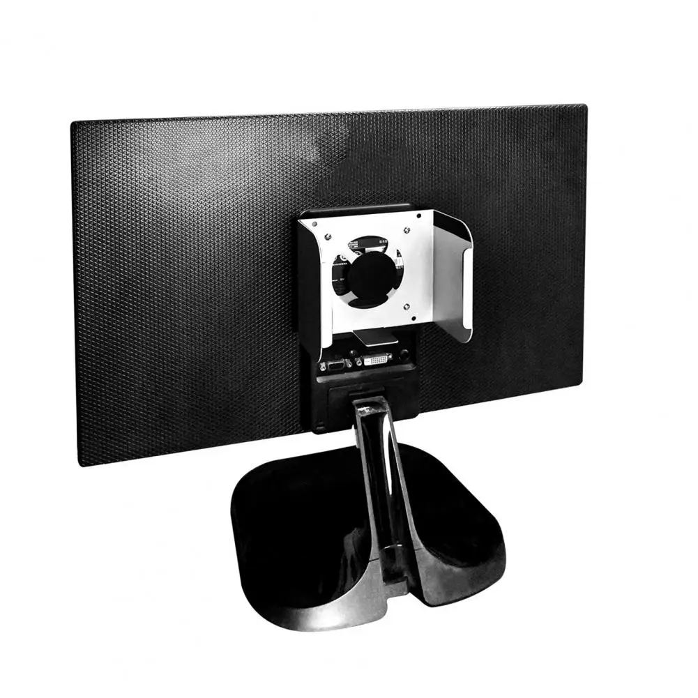 Space-saving Mini 4 Mount Mini 4 Wall Mount Bracket with Anti-slip Padding under Desk Holder for 4 Monitor Back for Compact