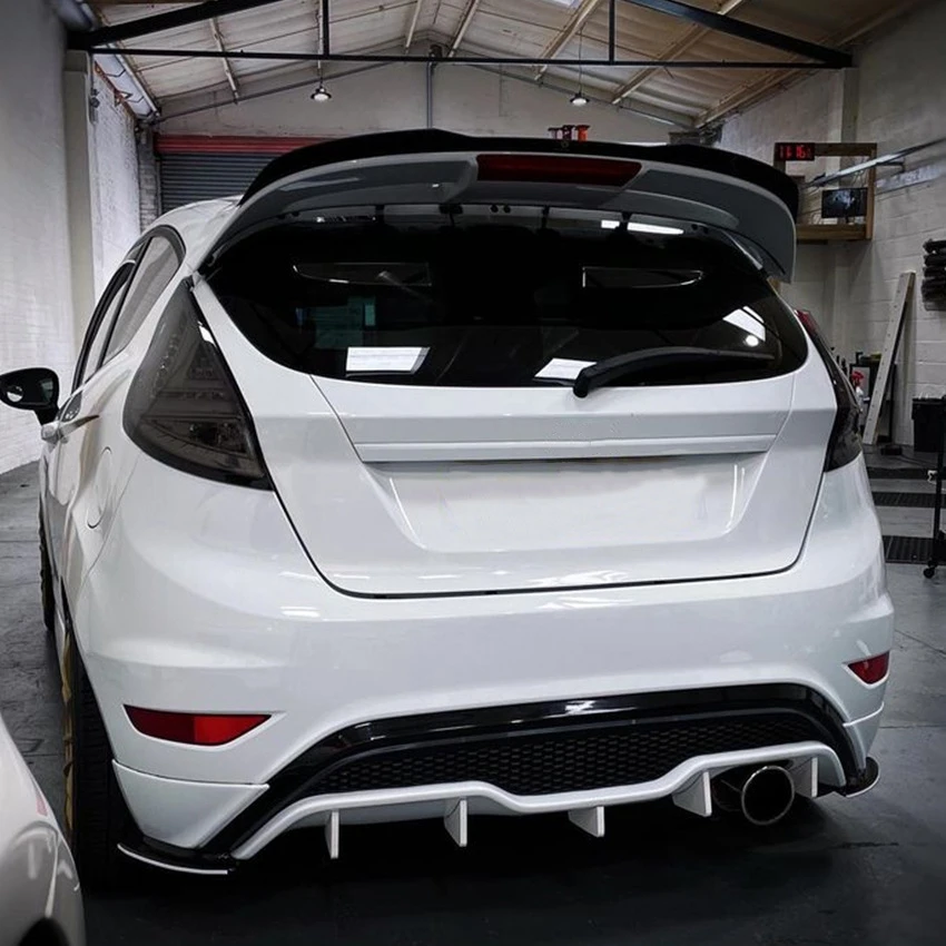 Para Ford Fiesta ST Line MK6 MK6.5 2008-2017 Spoiler Traseiro de Teto Asa Aerodinâmica Kits de Carroceria Tuning