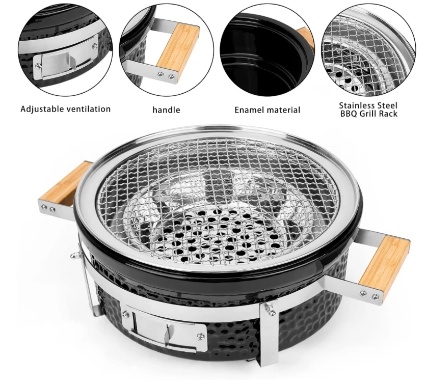 Popular Style  Portable Tabletop Series Ceramic Bbq Grill  with Family for Outdoor Picnic