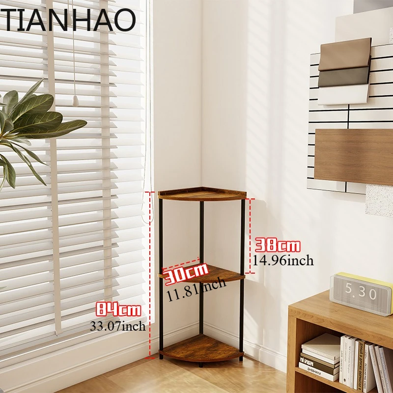 Multi-tier Storage Wall Corner Shelf Practical Storage Living Room/Kitchen/Bedroom Bookshelf Plant  Flower