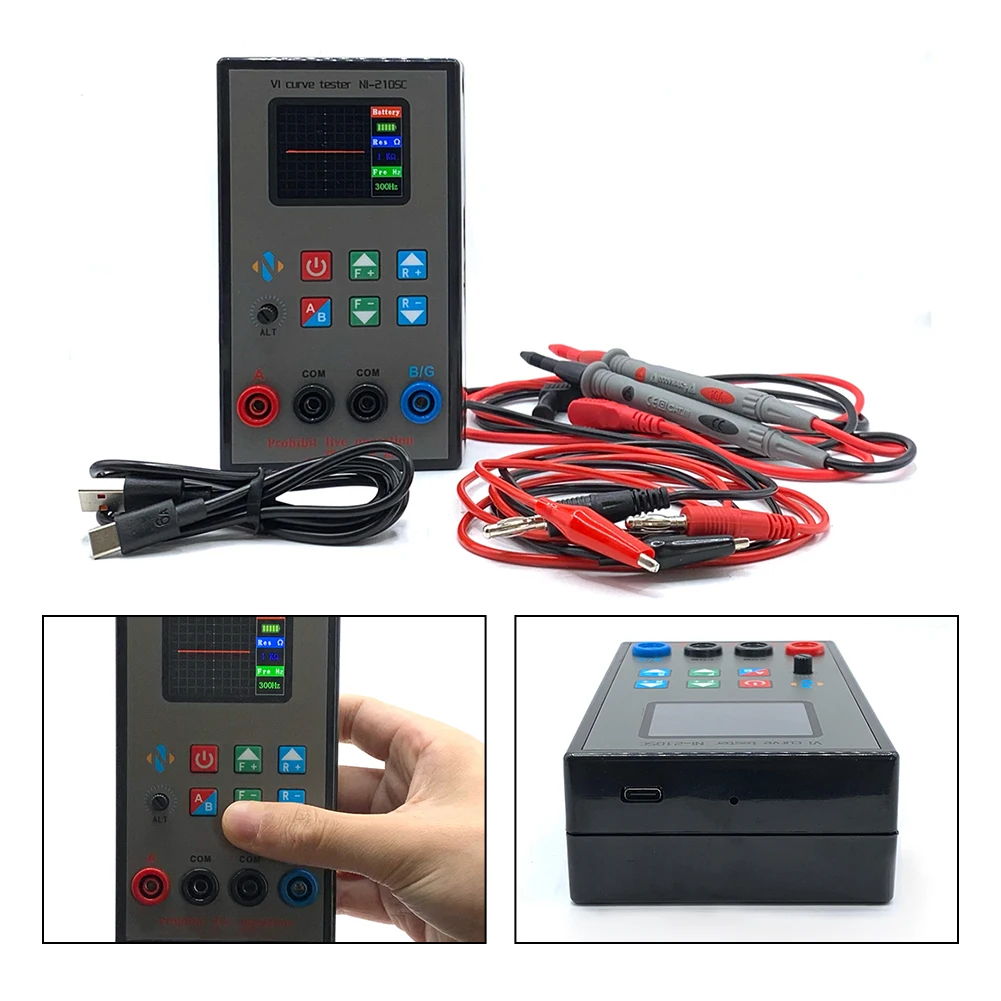 Analog Feature Tester Dual-Channel Analyzer 18 Adjustable Frequency Levels 2.0 Inch TFT Display 3000mAh Lithium Battery