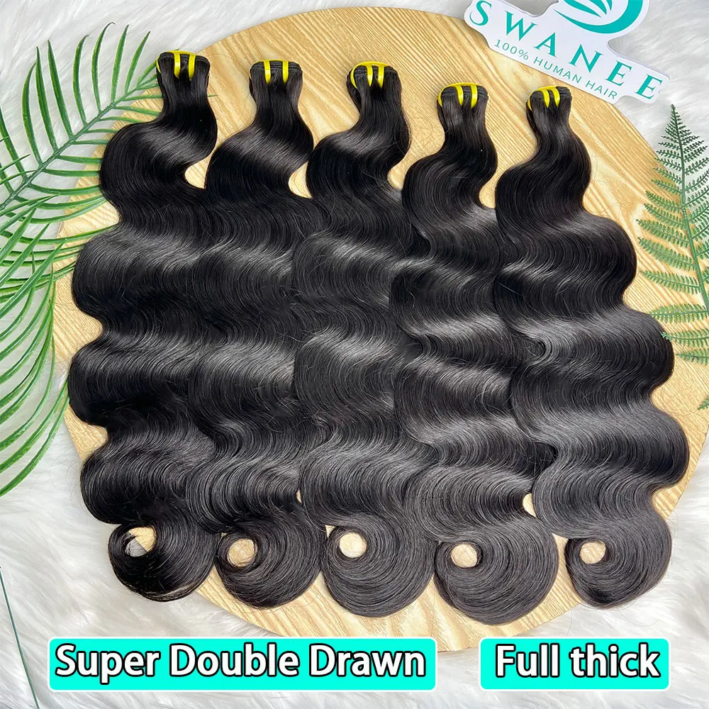 

Супер двойные нарисованные объемные волны, необработанные пучки натуральных необработанных человеческих волос, свободные глубокие волны, вьющиеся пучки, наращивание волос