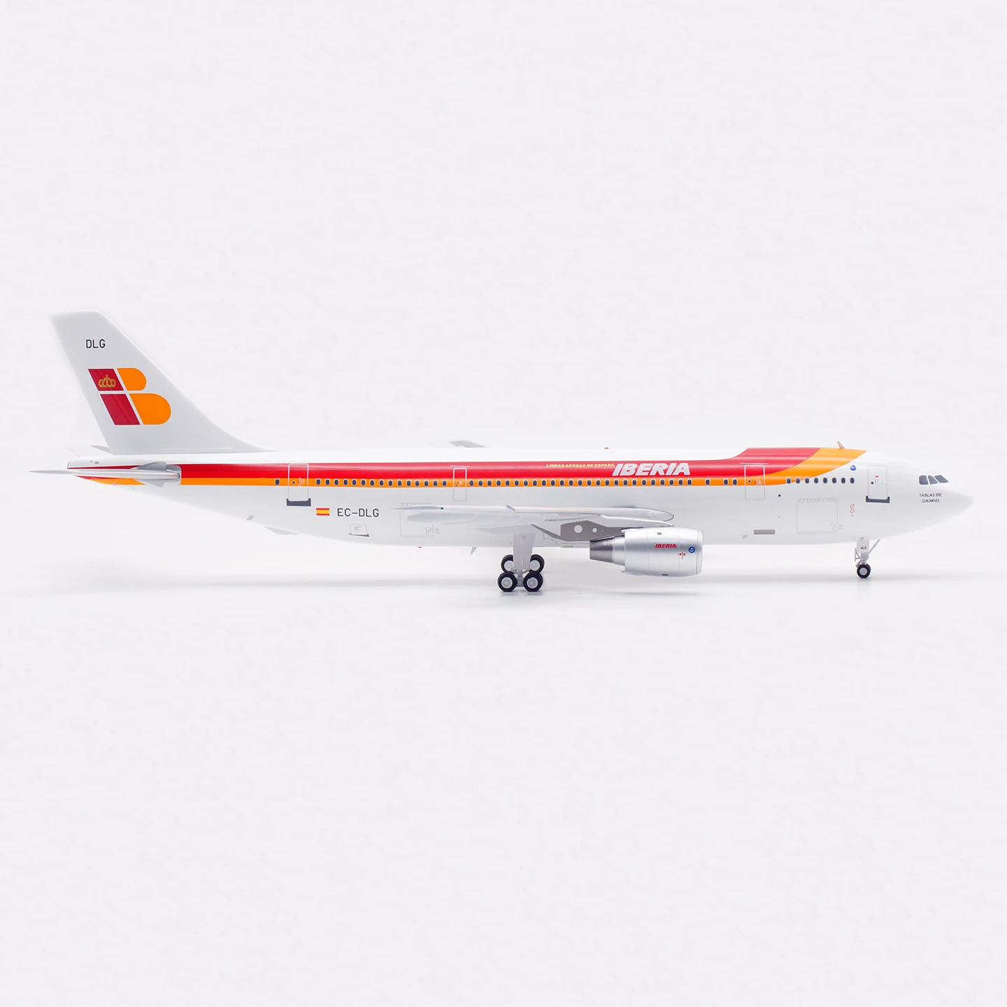 IF300IB525 Model Samolotu Kolekcjonerski ze Stopu Metalu, Prezent, INFLIGHT 1:200 Iberia Airbus A300B4, Odlewany Model Samolotu, Model Jetu EC-DLG ze Stojakiem