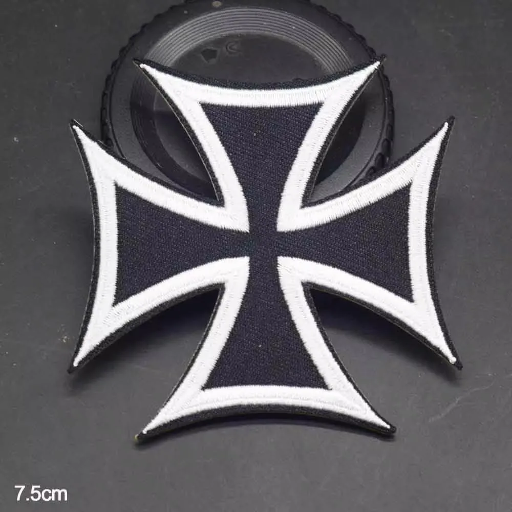الحديد الصليب كروم ألمانيا 1813 مالطا الفضيلة رمز الحديد على بقع الملابس المطرزة للملابس بالجملة